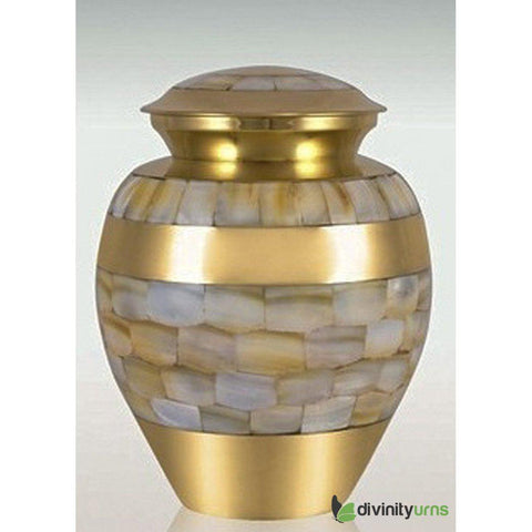 Mother of Pearl Infant Cremation Urn -  product_seo_description -  mother of pearl urn -  Divinity Urns.
