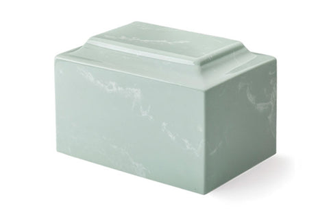Seafoam Green Deluxe Cultured Marble Cremation Urn - Divinity Urns