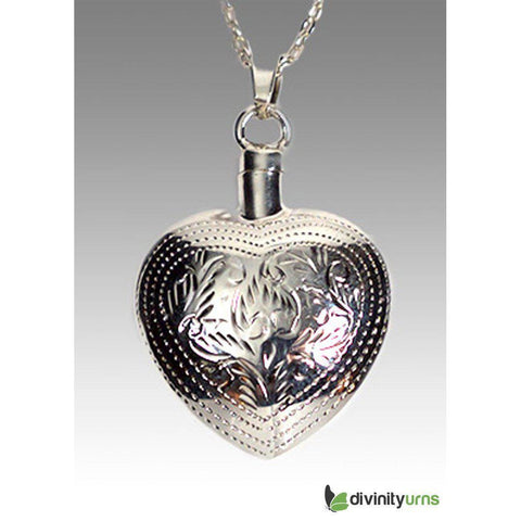 Silver Art Heart Jewelry -  product_seo_description -  Memorial Ceremony Supplies -  Divinity Urns.