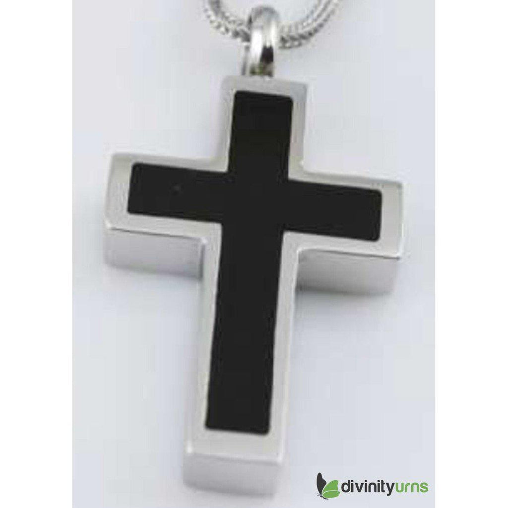 Silver Black Cross Jewelry -  product_seo_description -  Memorial Ceremony Supplies -  Divinity Urns.