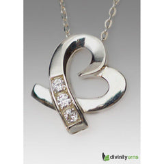 Silver Caring Heart Jewelry -  product_seo_description -  Memorial Ceremony Supplies -  Divinity Urns.