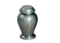 Teal Butterfly Brass Cremation Urn -  product_seo_description -  Adult Urn -  Divinity Urns.